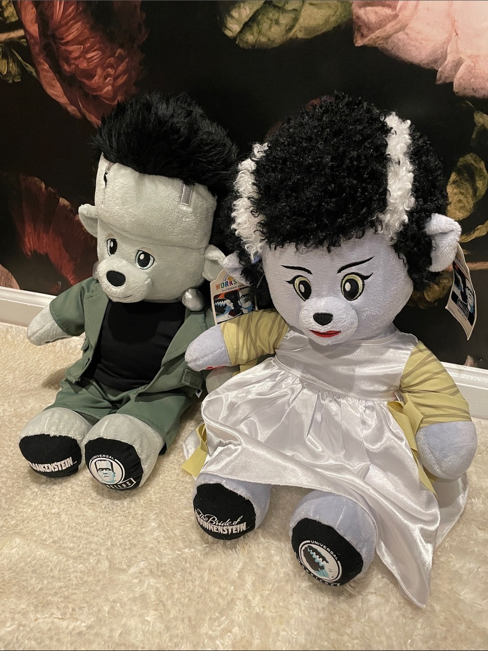 Frankenstein & The Bride Universal Monsters x Build A Bear Halloween Goth NWT